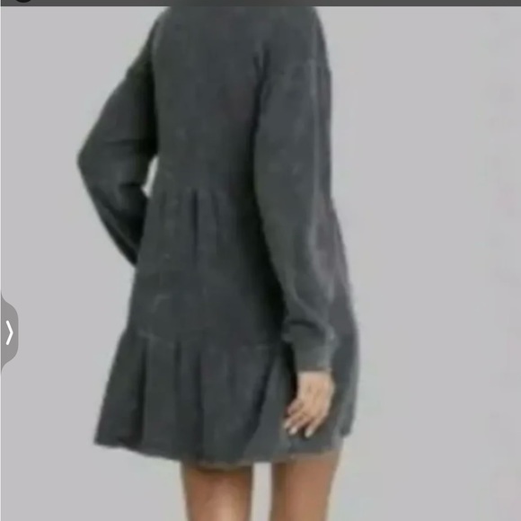 Women's Wild Fable Mock Neck Black Wash Sweater Dress S - Picture 2 of 4
